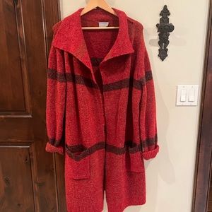 Cyrus long plaid cardigan